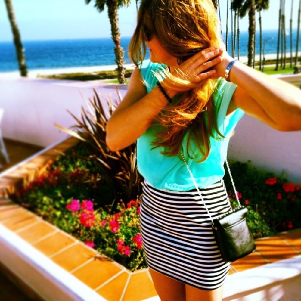 Speechless Blue and Black Sheath Dress Sleeveless Crew Neck